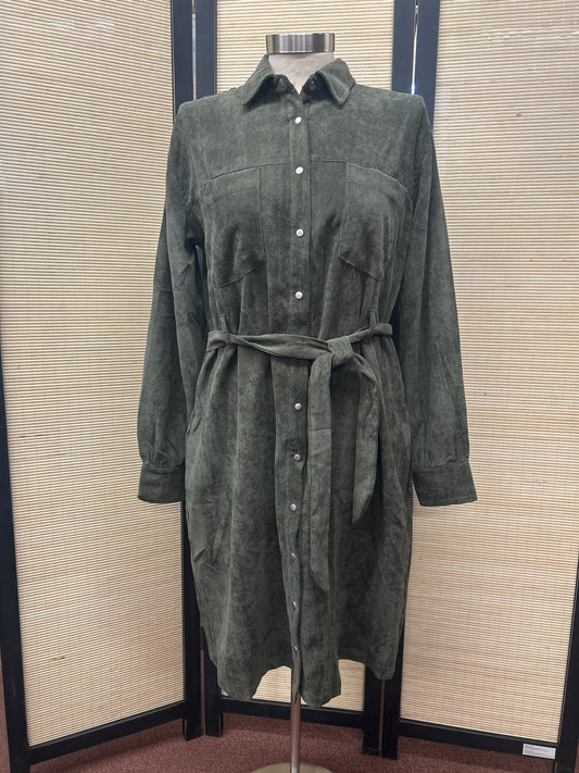 Ribbed Button Down Dress