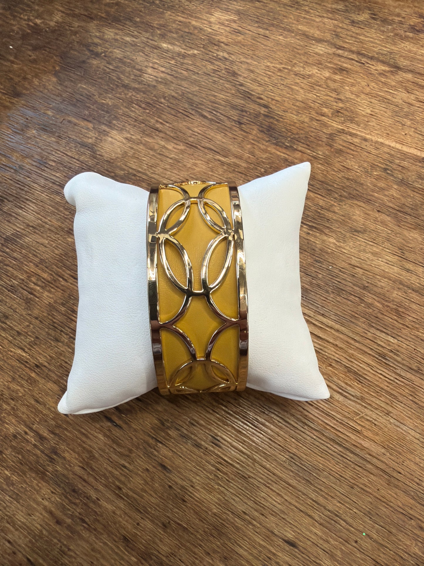 Yellow and Gold cuff bracelet