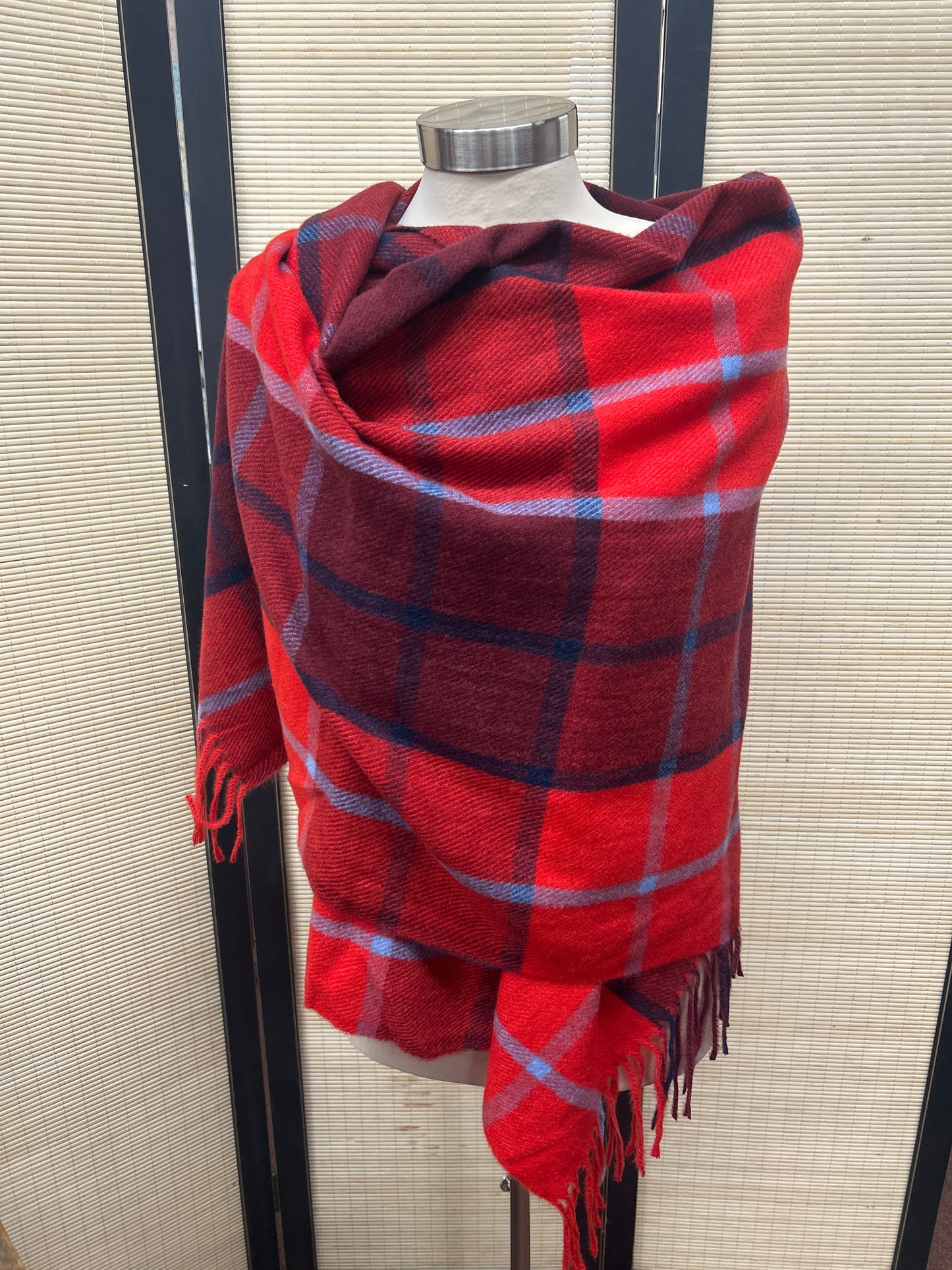 SCARF RED PLAID