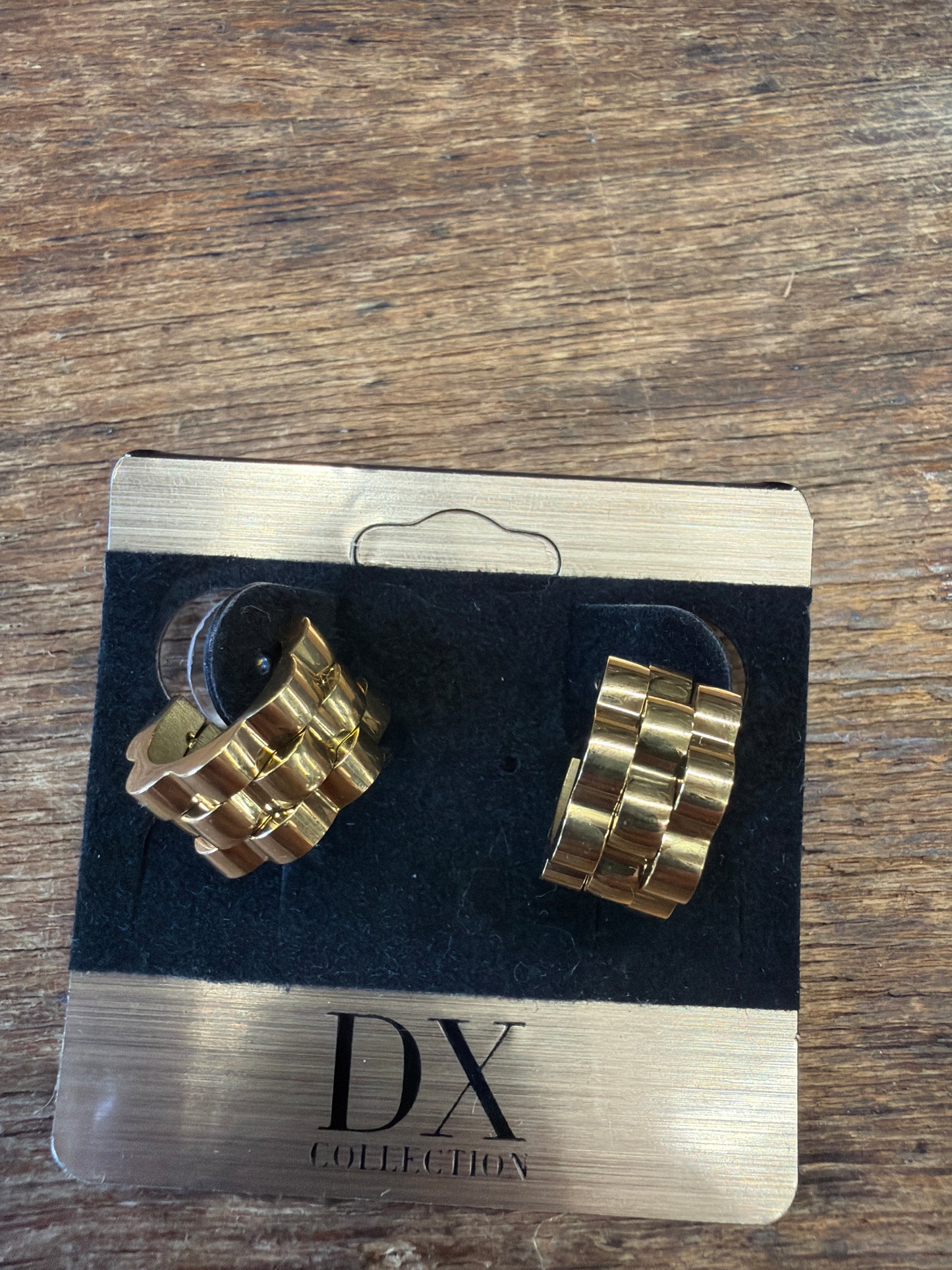 earrings gold woven sm hoops