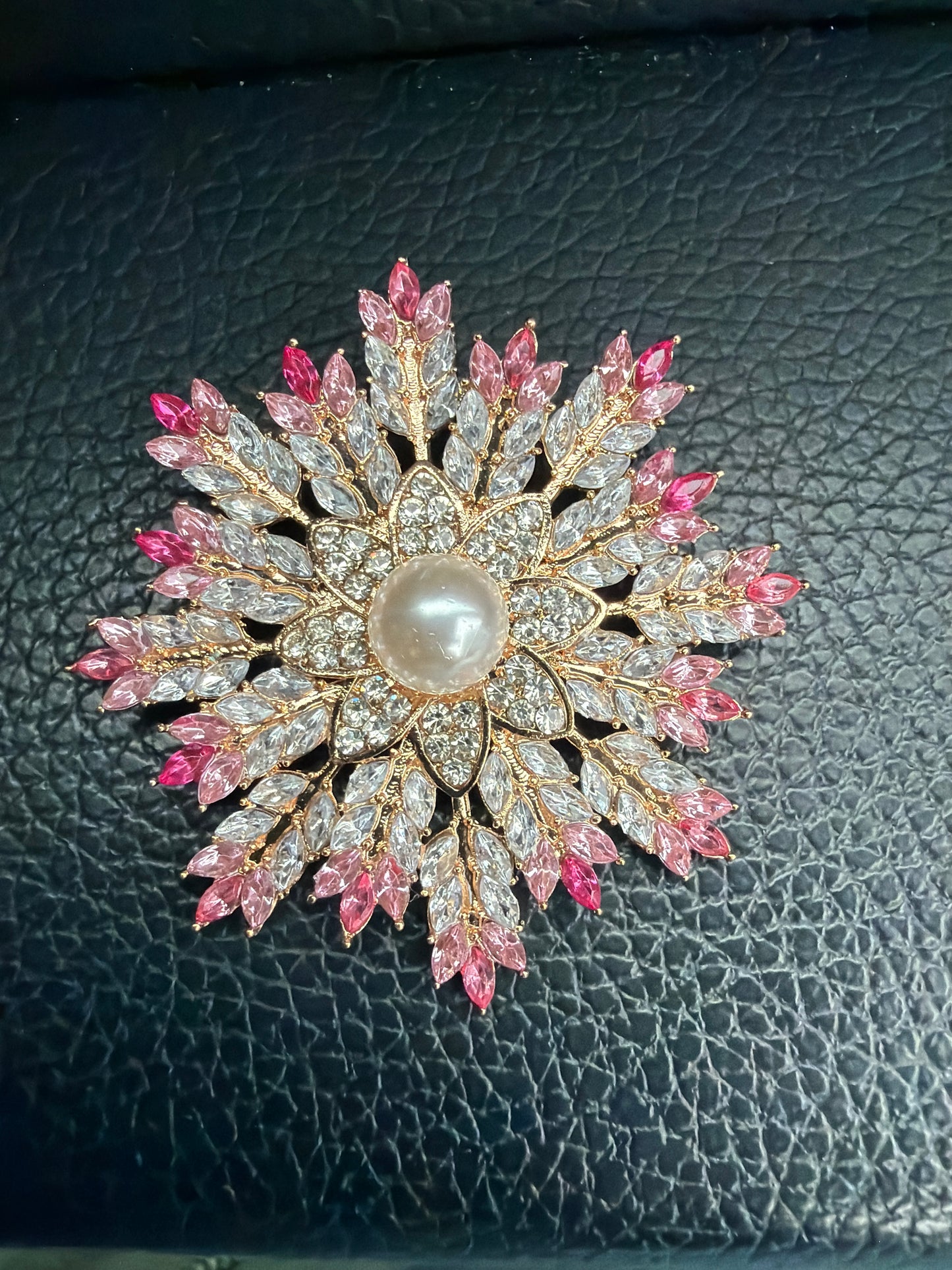 Pink Starburst Brooch