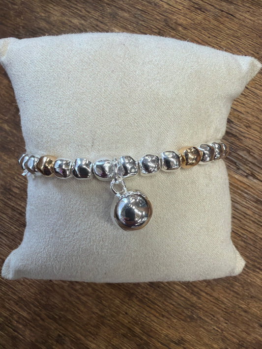 Silver & Gold Stretch Bracelet