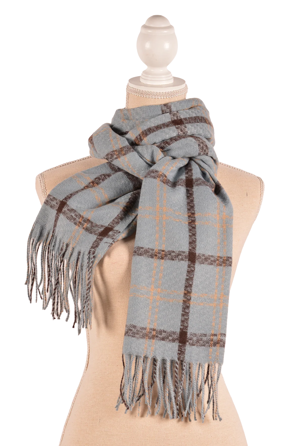 Blue Plaid Scarf
