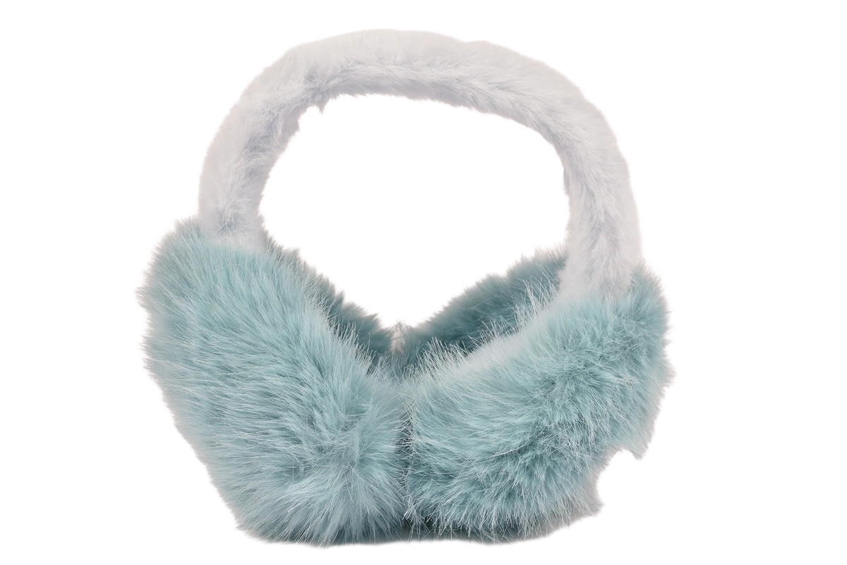 Fluffy Faux Fur Ear Muff Turquoise