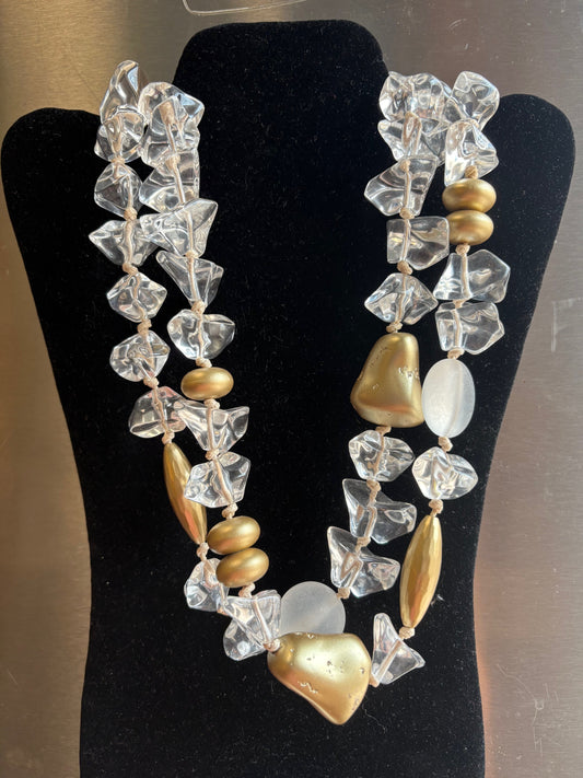 Clear/Gold Necklace