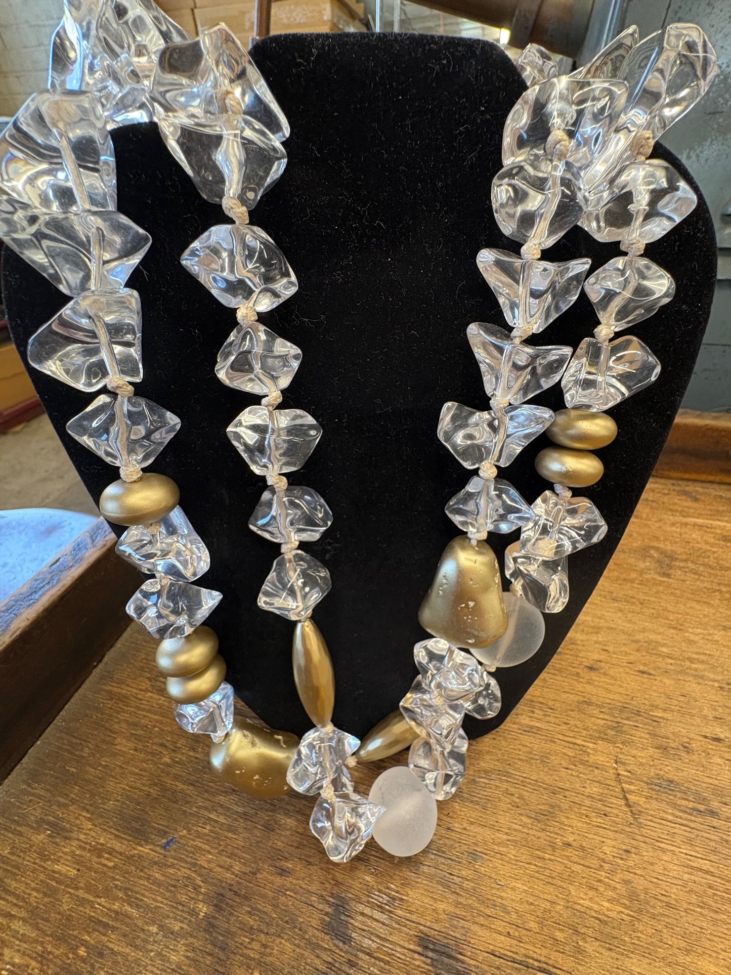 Clear/Gold Necklace