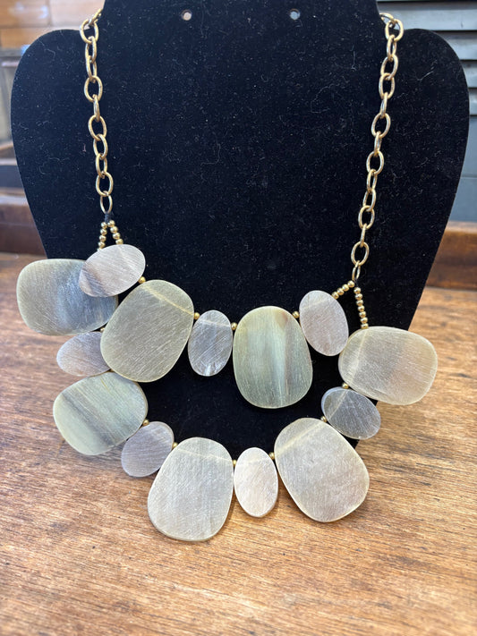 Green Geometric Necklace