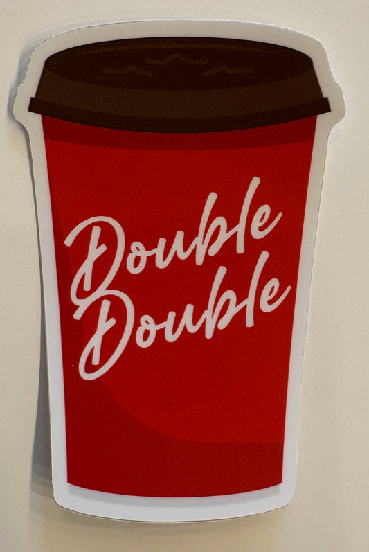STICKER DOUBLE DOUBLE COFEE CUP