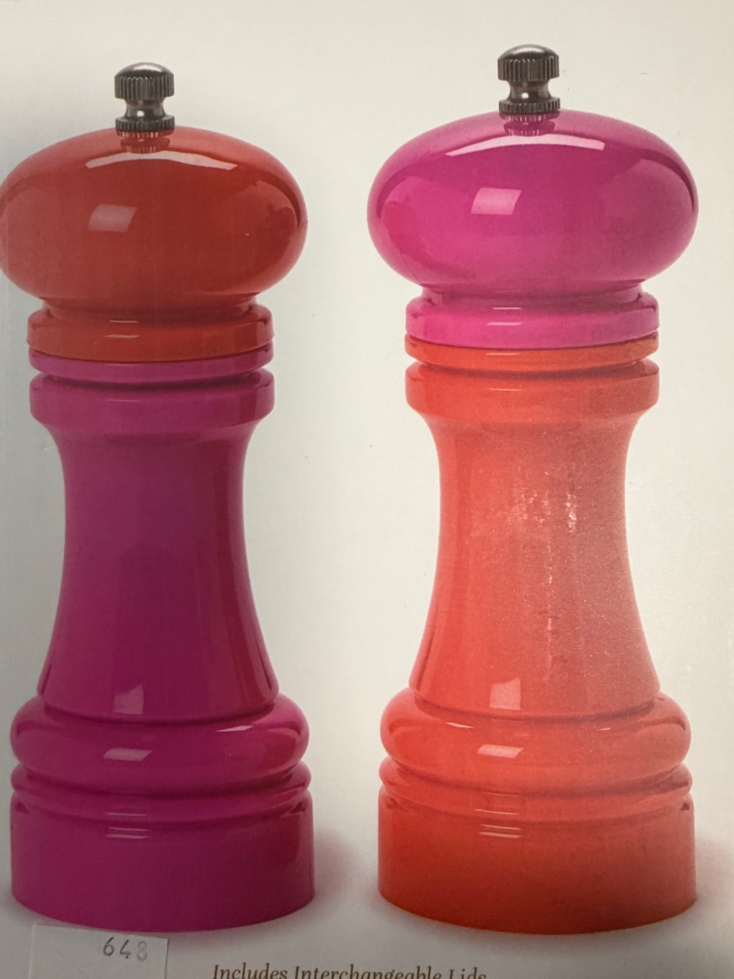 Color Pop Salt and Pepper Acrylic Grinder Mill