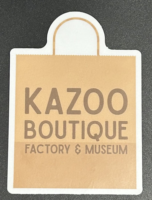 sticker kazoo boutique shopping bag