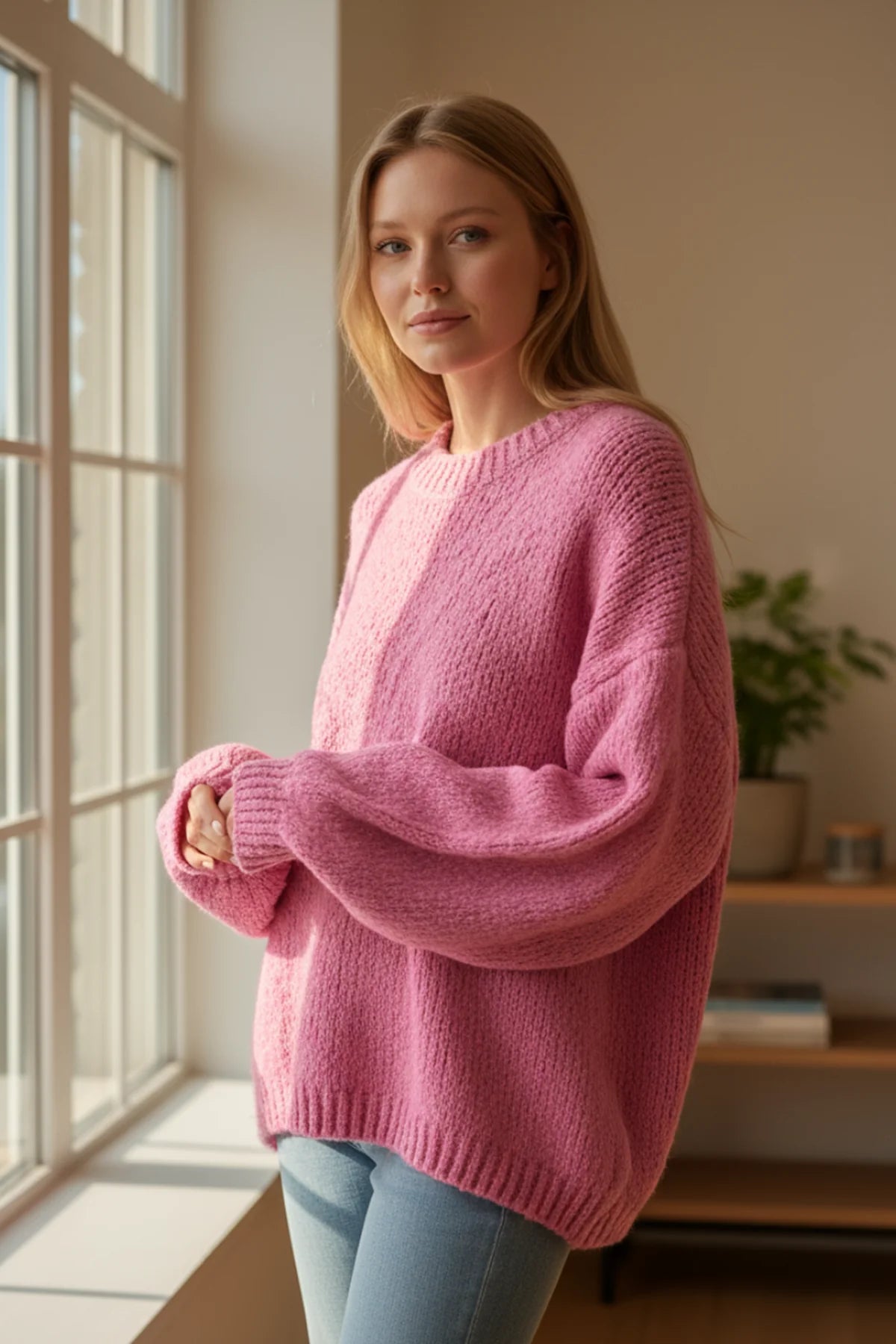 Chunky Knit Crew Sweater