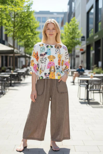 Dog Print Top