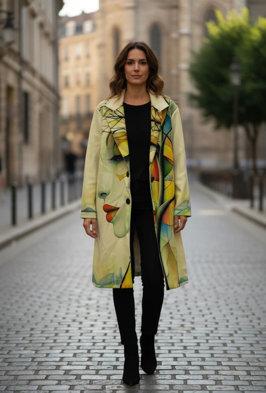 Abstract Face Coat