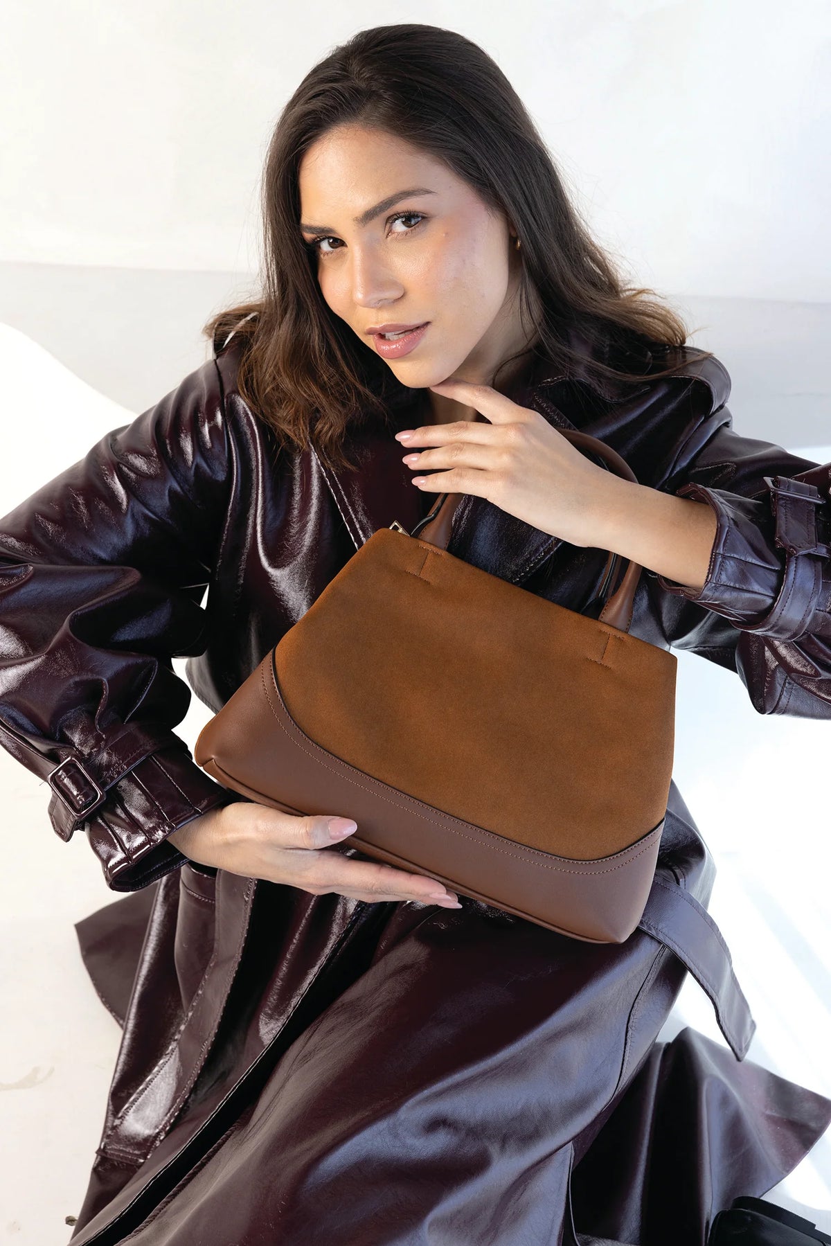 Ximena Vegan Suede Satchel