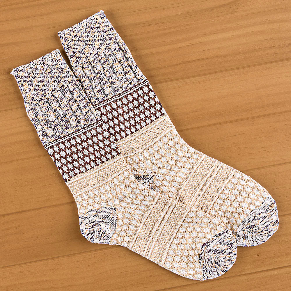 Gallery Textured Crew Socks - Cookie Dough Multi