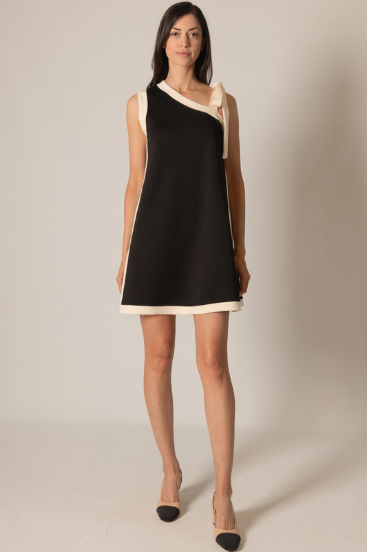Butter Modal Contrast Tie Strap Mini Dress