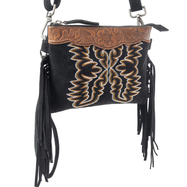 Desert Wing Crossbody Bag in Black
