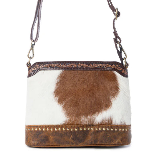 Prairie Forge Studded Hairon Leather Bag