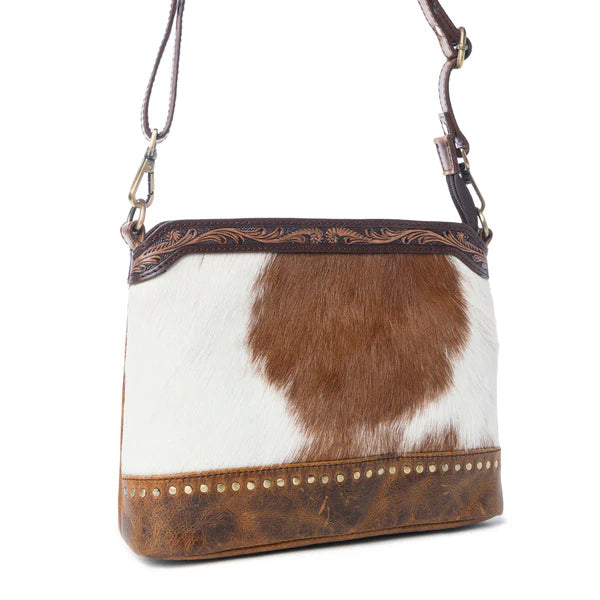 Prairie Forge Studded Hairon Leather Bag