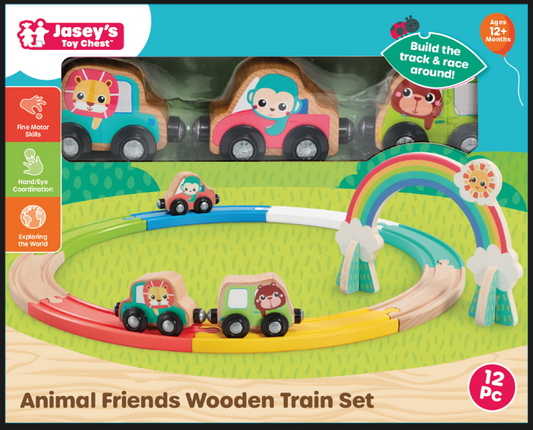 Animal Friends Wooden Train Set