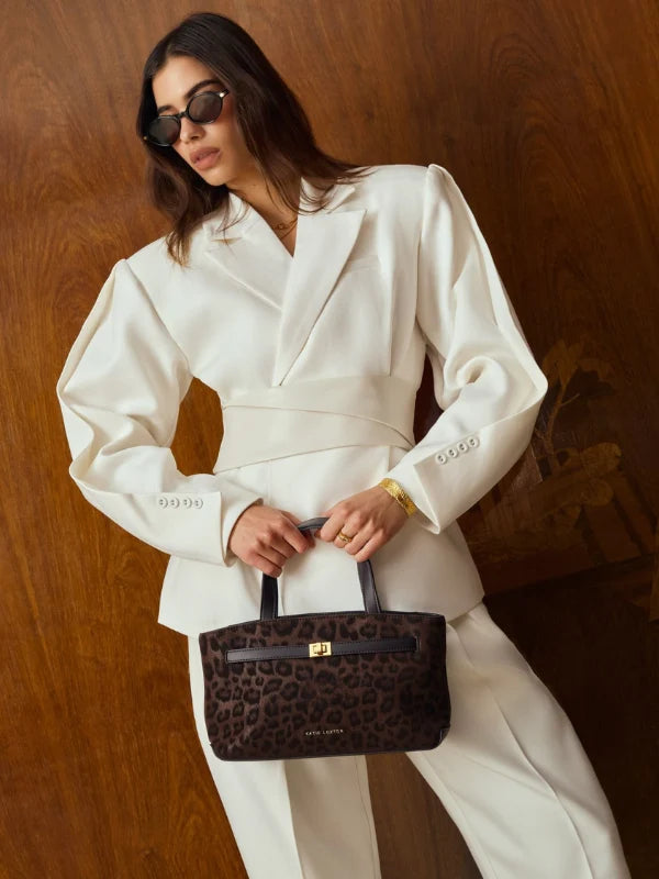 Orin Top Handle Suedette Crossbody Bag