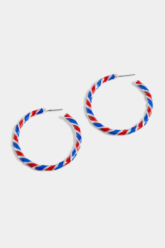 America Twist Hoop Earrings