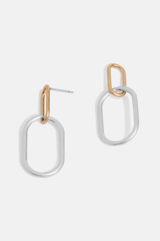 Mixed Metal Dangle Earring
