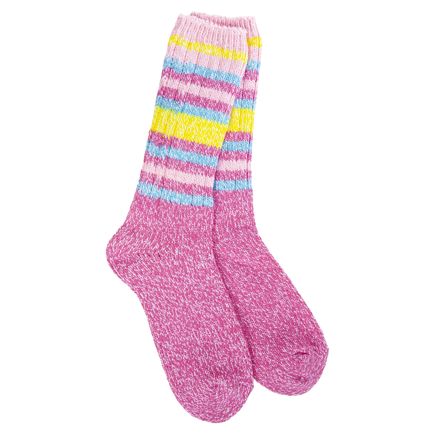 Weekend Ragg Crew Socks Pink