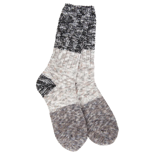 Ragg Crew Socks - Stone CB Multi