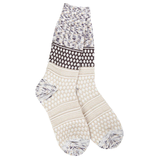 Gallery Textured Crew Socks - Cookie Dough Multi