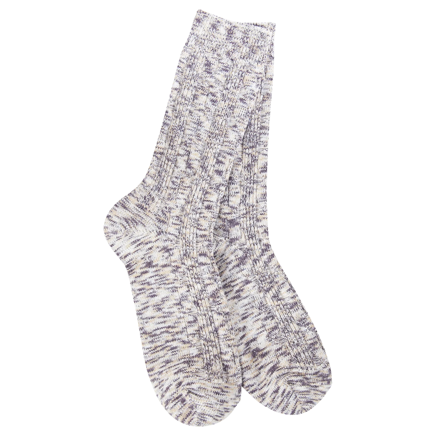Light Weight Cable Crew Socks - Cookie Dough Multi