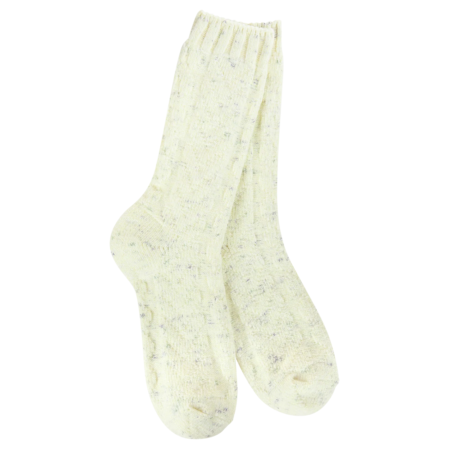 Weekend Light Weight Spring Cable Crew Socks Yellow