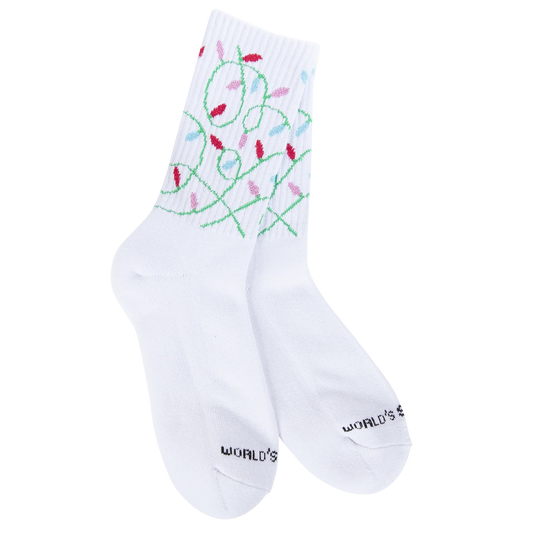 Holiday Sport Mini Crew Christmas Lights Socks