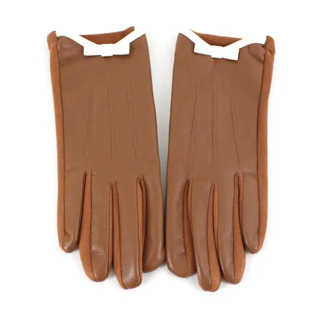 Glove with White Bow Detail