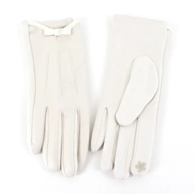 Glove with White Bow Detail