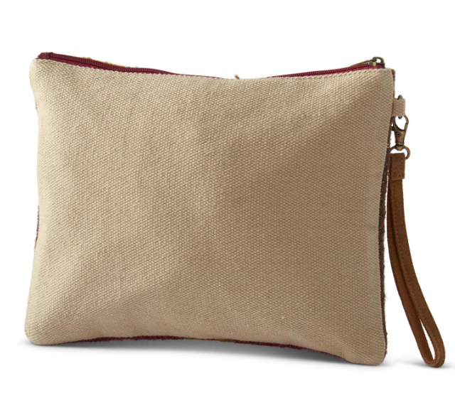 Crossbody Purse Aztec Design Burgundy