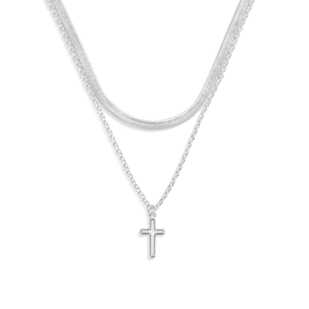 Layered Cross Necklace