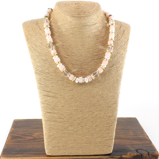 Rose Resin Beads Necklace