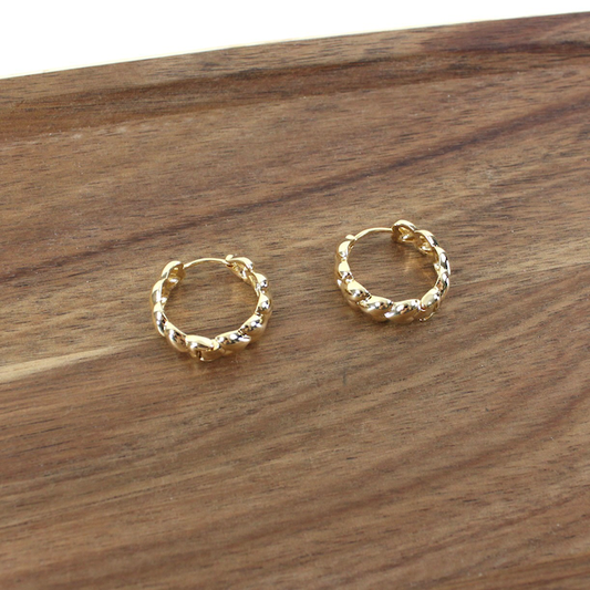 Heart Braid Hoop Earrings