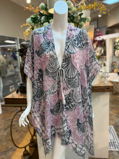 Kimono Coverup with Tie