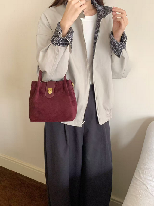 Top  Handle Purse - Navy or Merlot