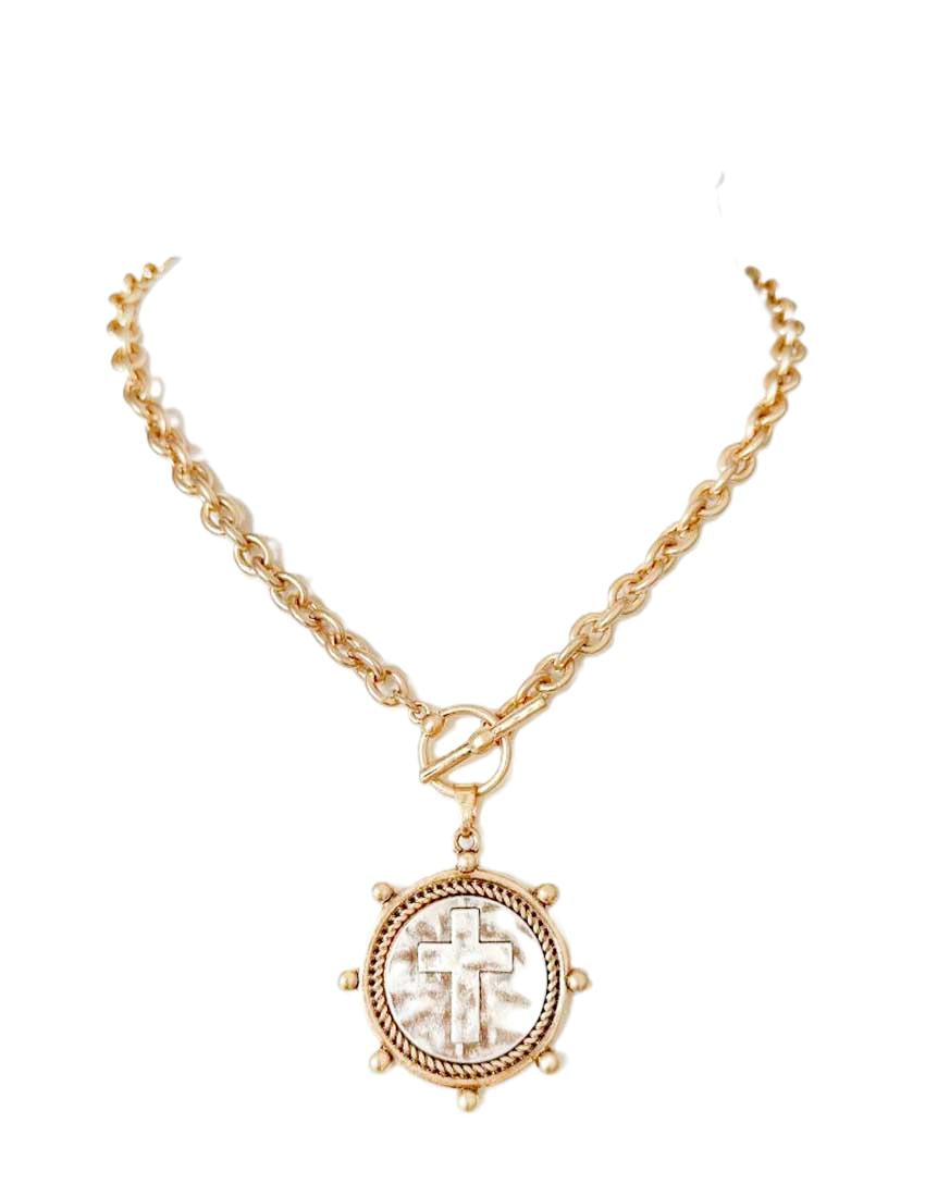 Chunky Chain Cross Necklace