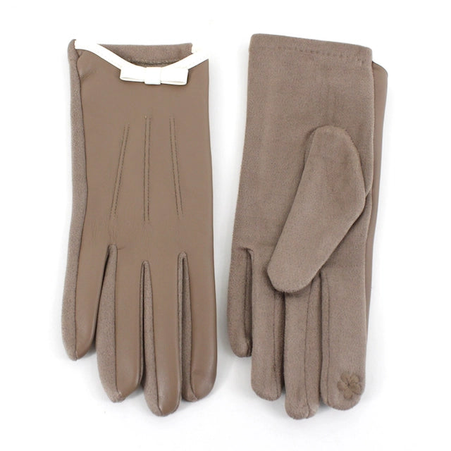 Glove with White Bow Detail