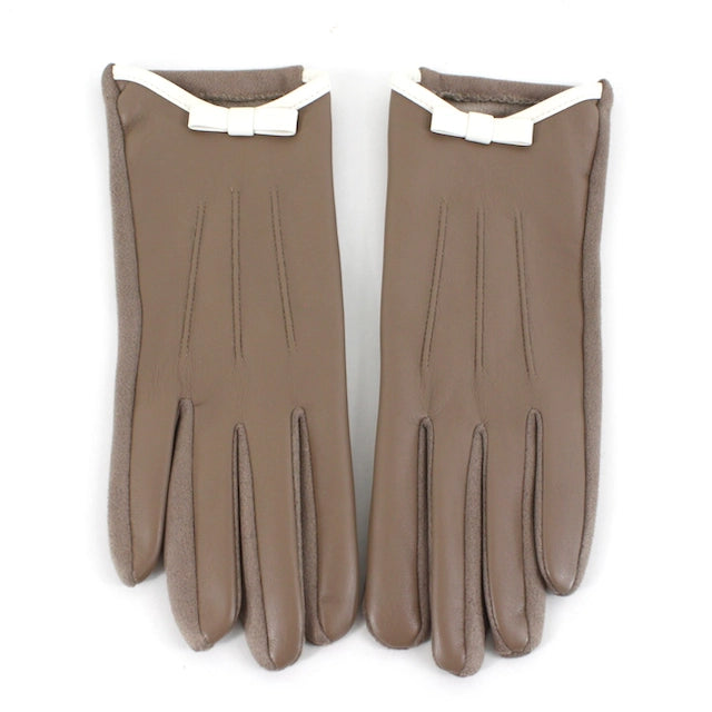 Glove with White Bow Detail