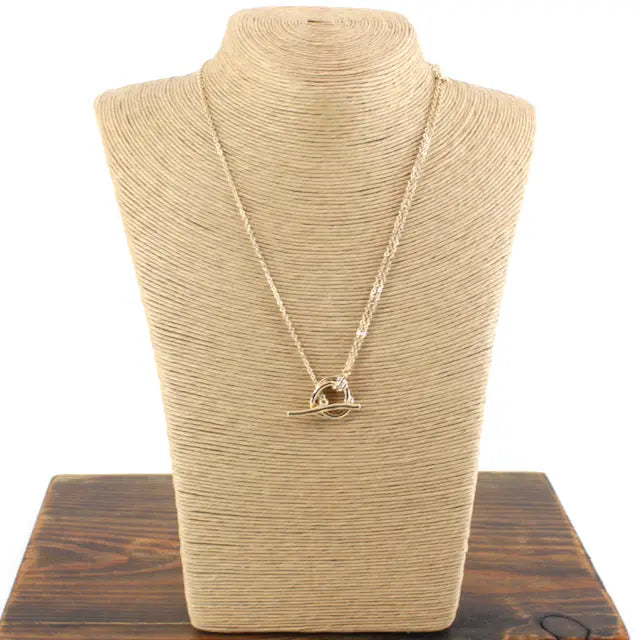 Gold Toggle Front Necklace