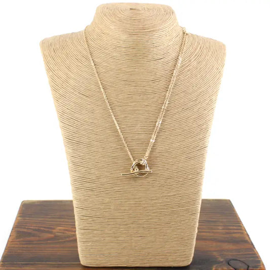 Gold Toggle Front Necklace