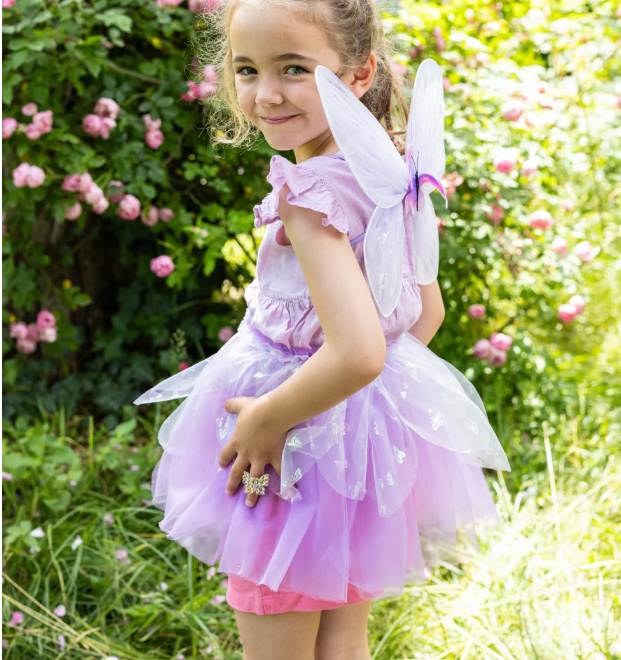 Flutter Butterfly Skirt & Wings - Lilac size 4-6