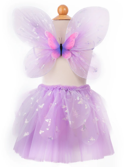 Flutter Butterfly Skirt & Wings - Lilac size 4-6