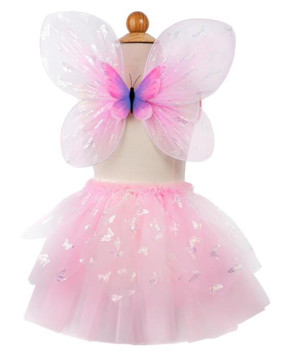 Flutter Butterfly Skirt & Wings - Pink size 4-6