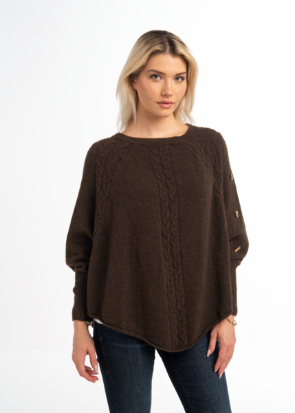 Cable Knit Poncho